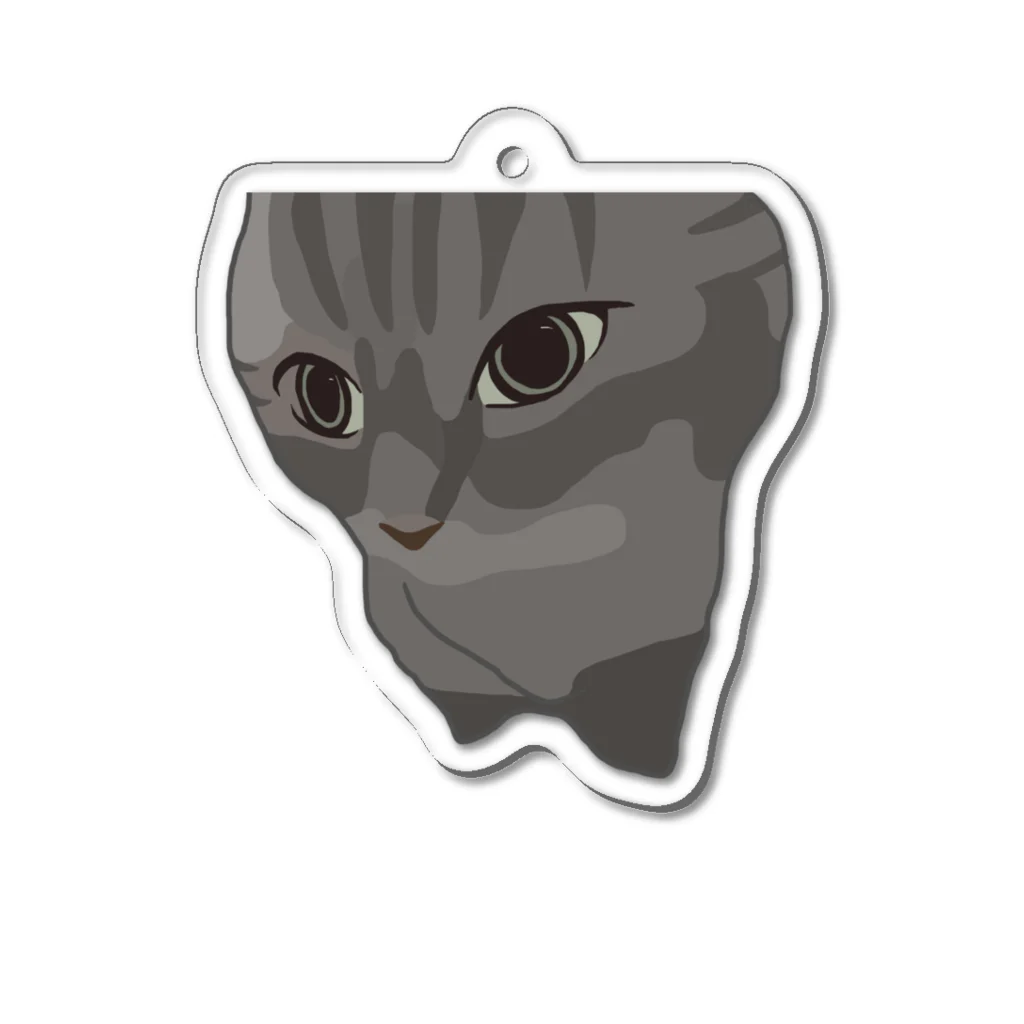 手書きイラストで猫ミームのチピチャパネコ Acrylic Key Chain