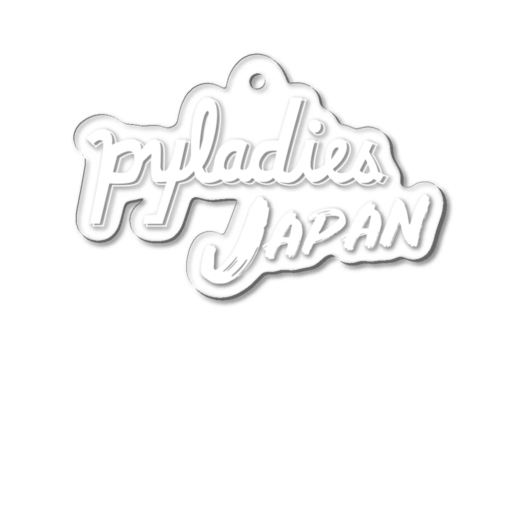 PyLadiesTokyoのPyLadies Japan 白文字ver アクリルキーホルダー