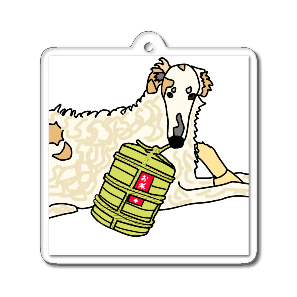 Dogs_sukiのボルゾイ Acrylic Key Chain