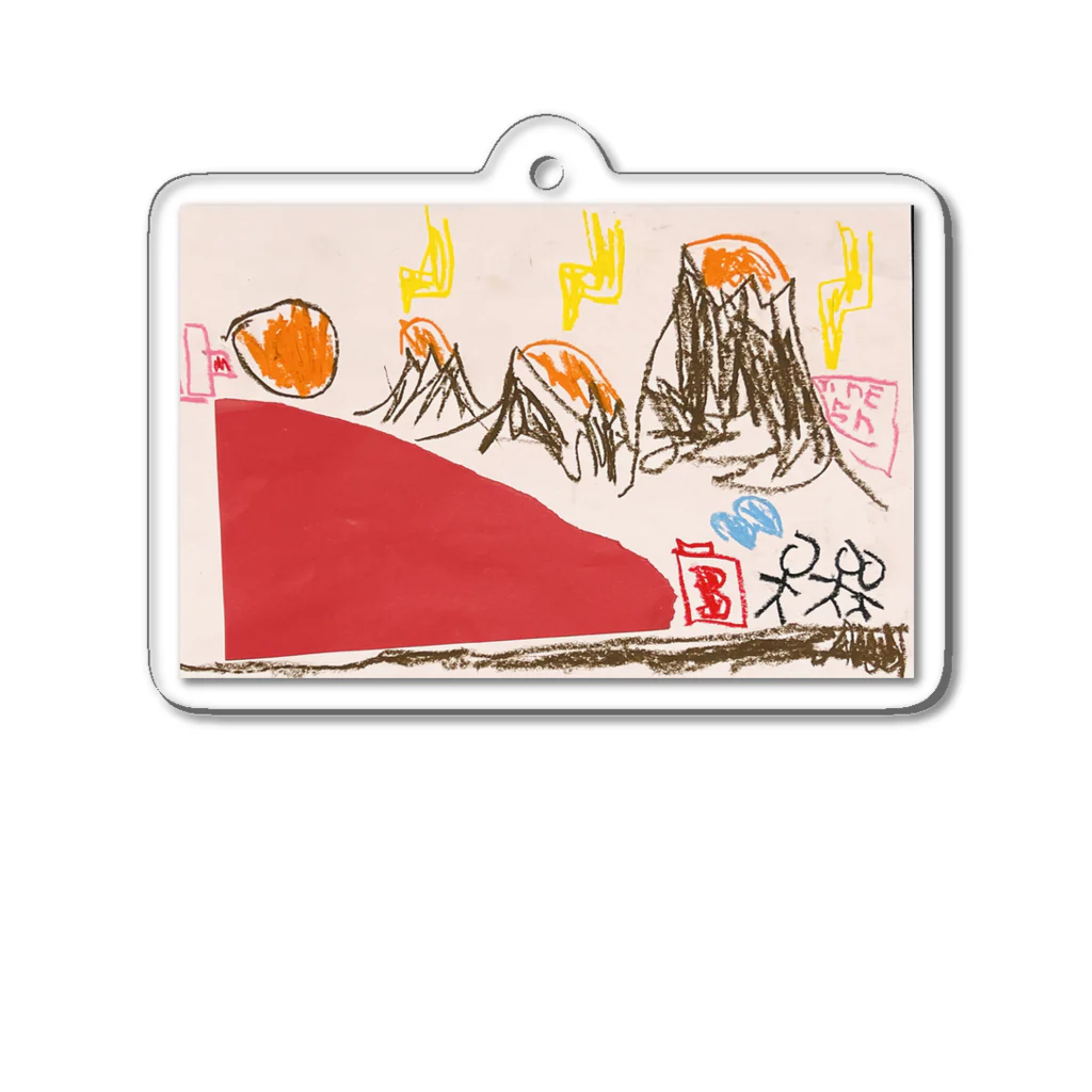 pesci_pesciの火山へのにげみち Acrylic Key Chain