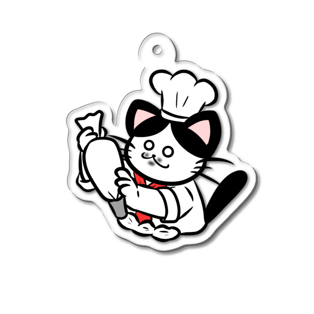 からあげトマトプロジェクトのパティシエなねこ Acrylic Key Chain