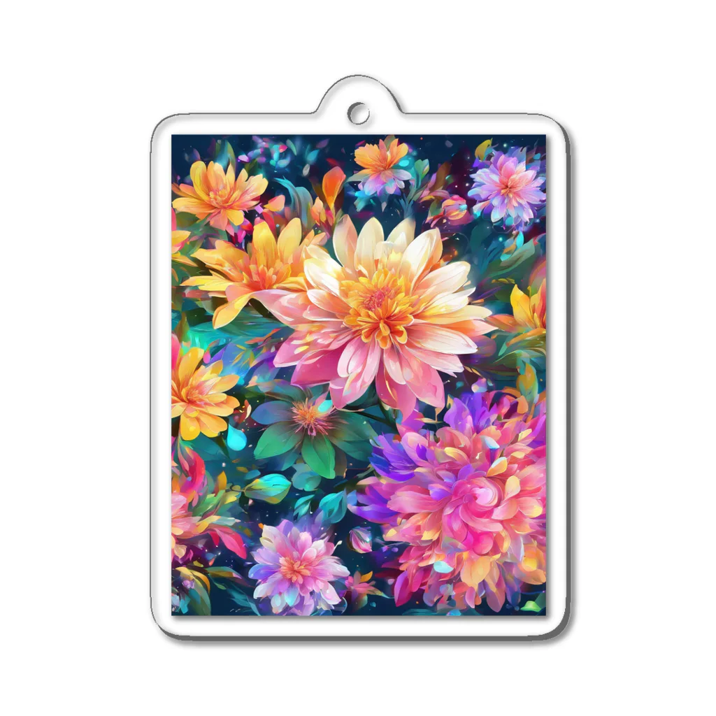 モノモノクローゼットの花々 Acrylic Key Chain