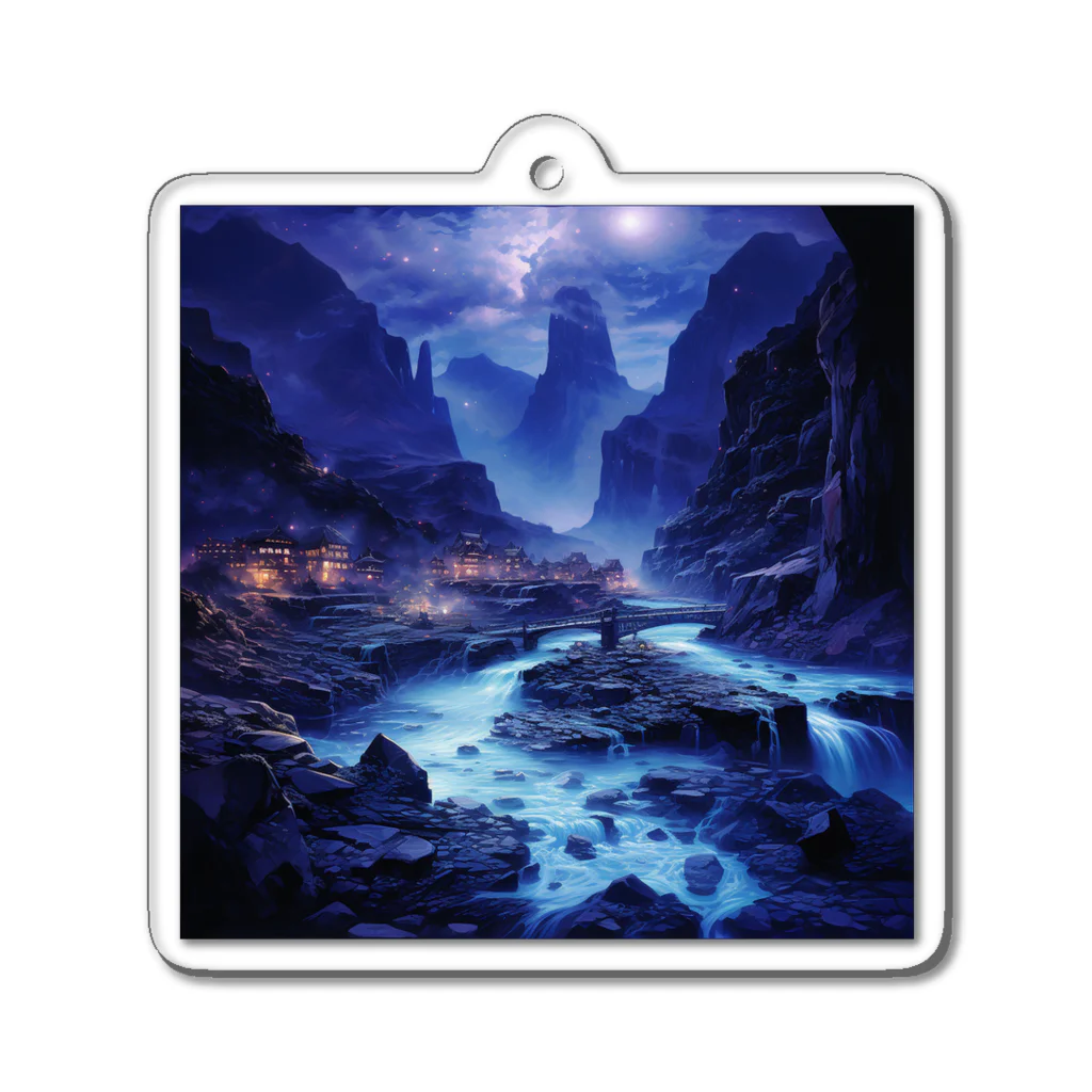 AQUAMETAVERSEの夜景　なでしこ1478 Acrylic Key Chain