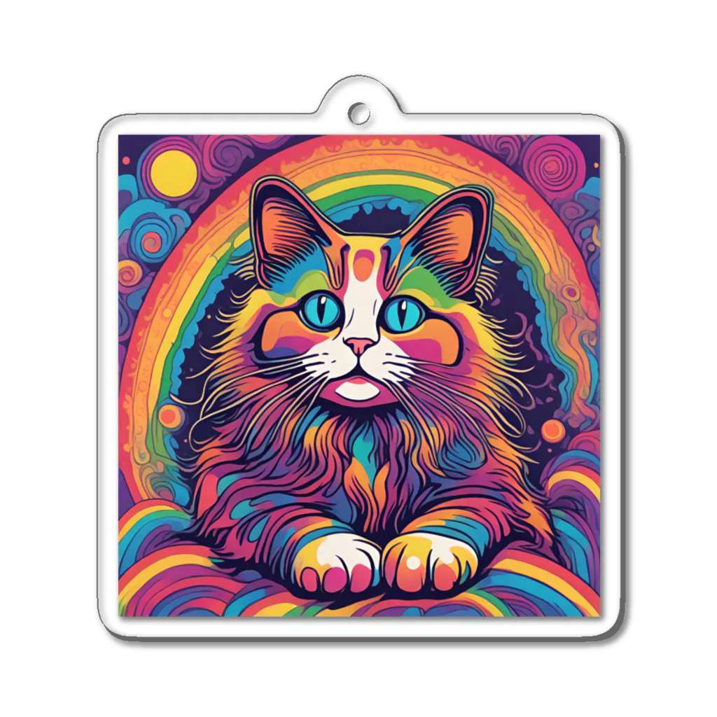 catsのアート猫 Acrylic Key Chain