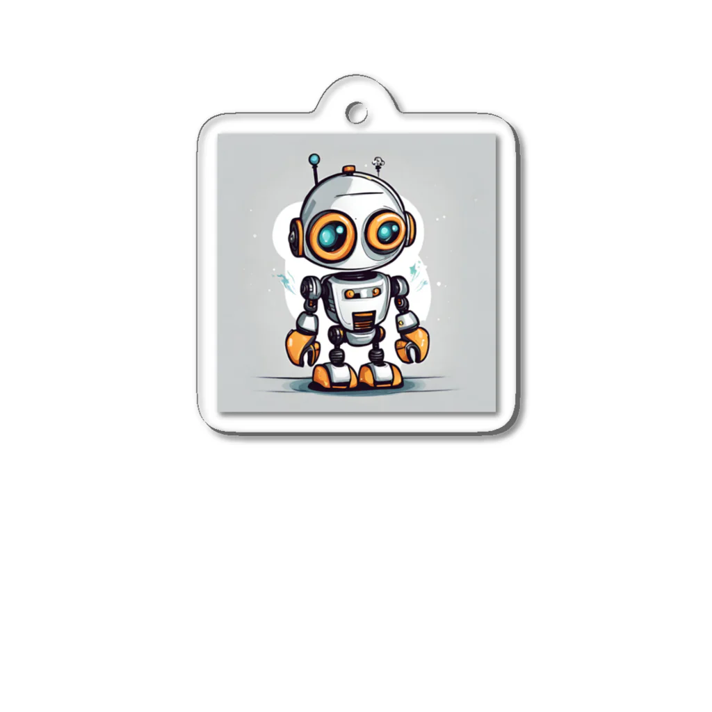 Freedomのかわいいロボットのイラストグッズ アクリルキーホルダー