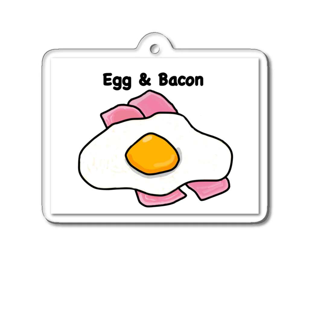 パペットピットのEgg & Bacon  Acrylic Key Chain