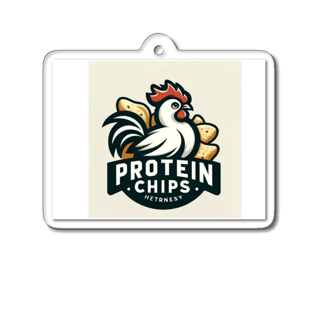 juten8の鶏肉チップスのロゴ Acrylic Key Chain