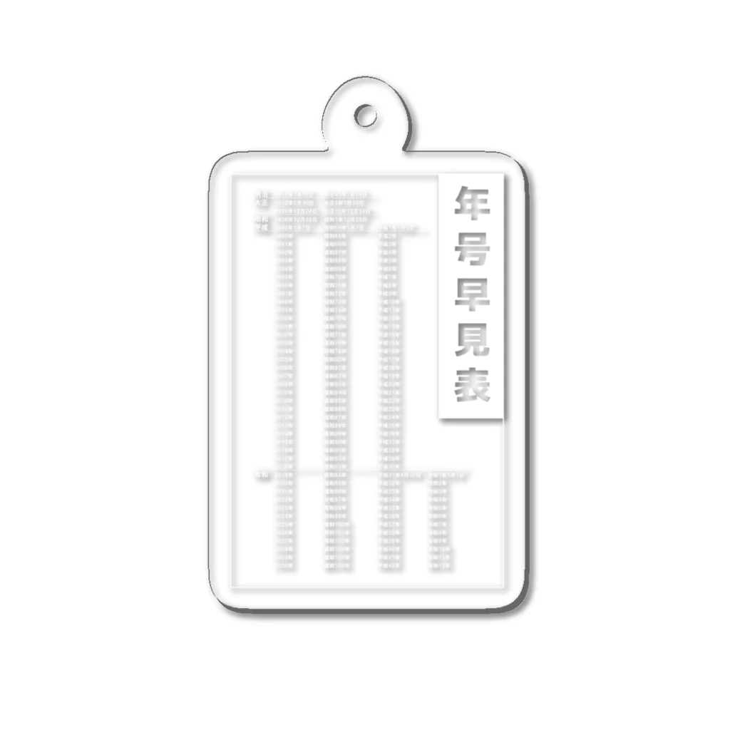 kazu_gの年号早見表!(濃色用) Acrylic Key Chain