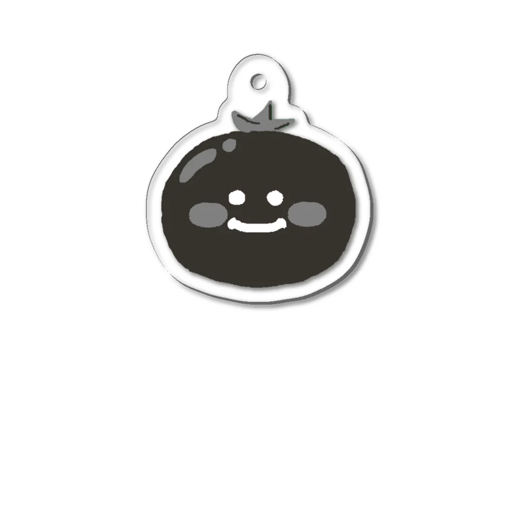 完熟トマトちゃんの白黒トマトちゃん / アクリルキーホルダー Acrylic Key Chain