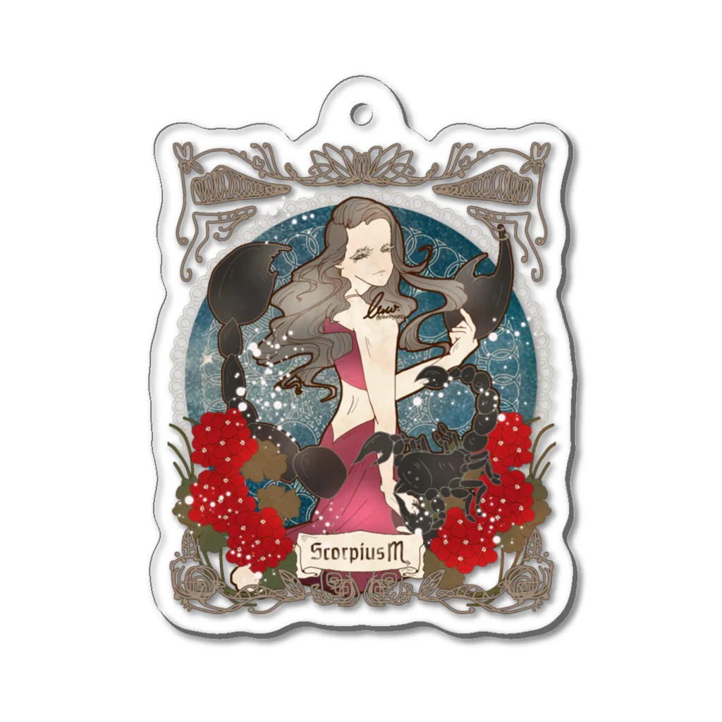 リューコ🤍龍神イラストレーターの蠍座♏️Scorpius Acrylic Key Chain