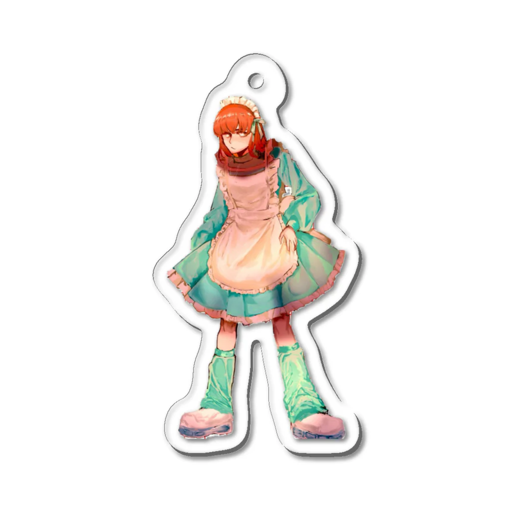 すごく健康的なショップのメイドとらおみくん Acrylic Key Chain