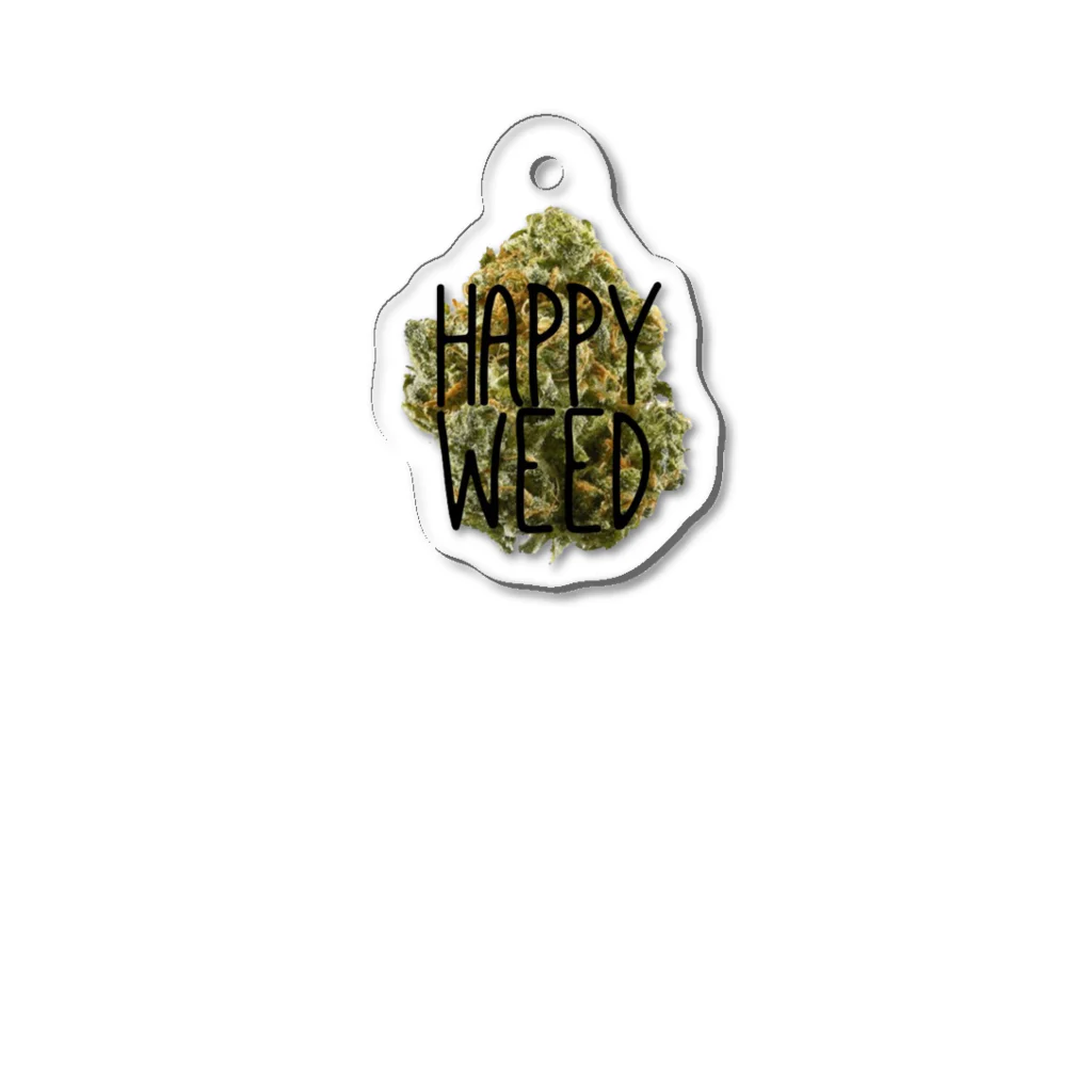 High!?のHAPPY WEED Acrylic Key Chain