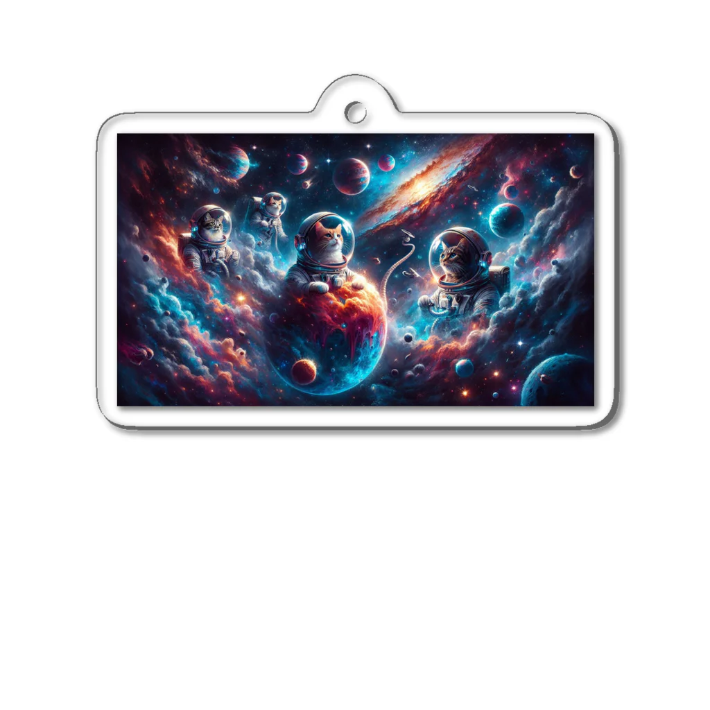 space catの宇宙猫飛行士2 Acrylic Key Chain