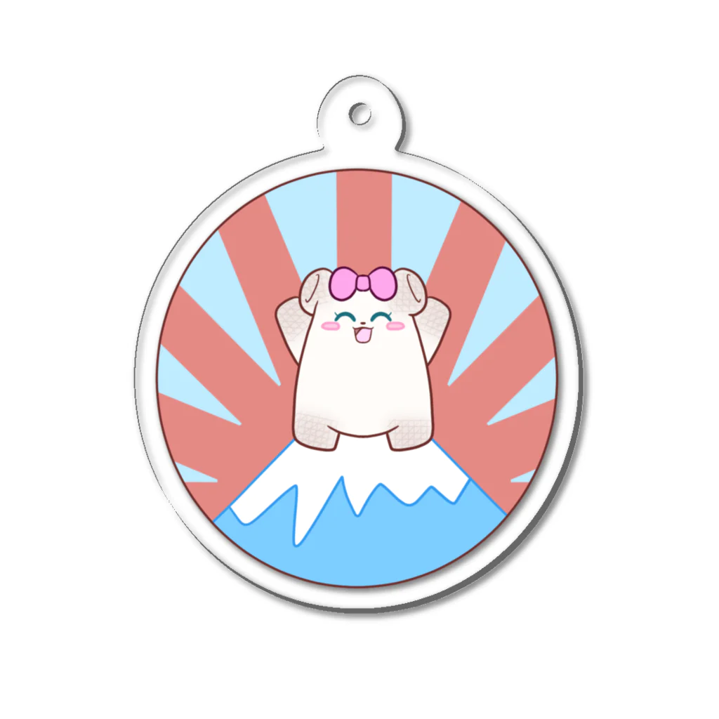 ましまろのお店の焼きましまろちゃんと富士山 Acrylic Key Chain