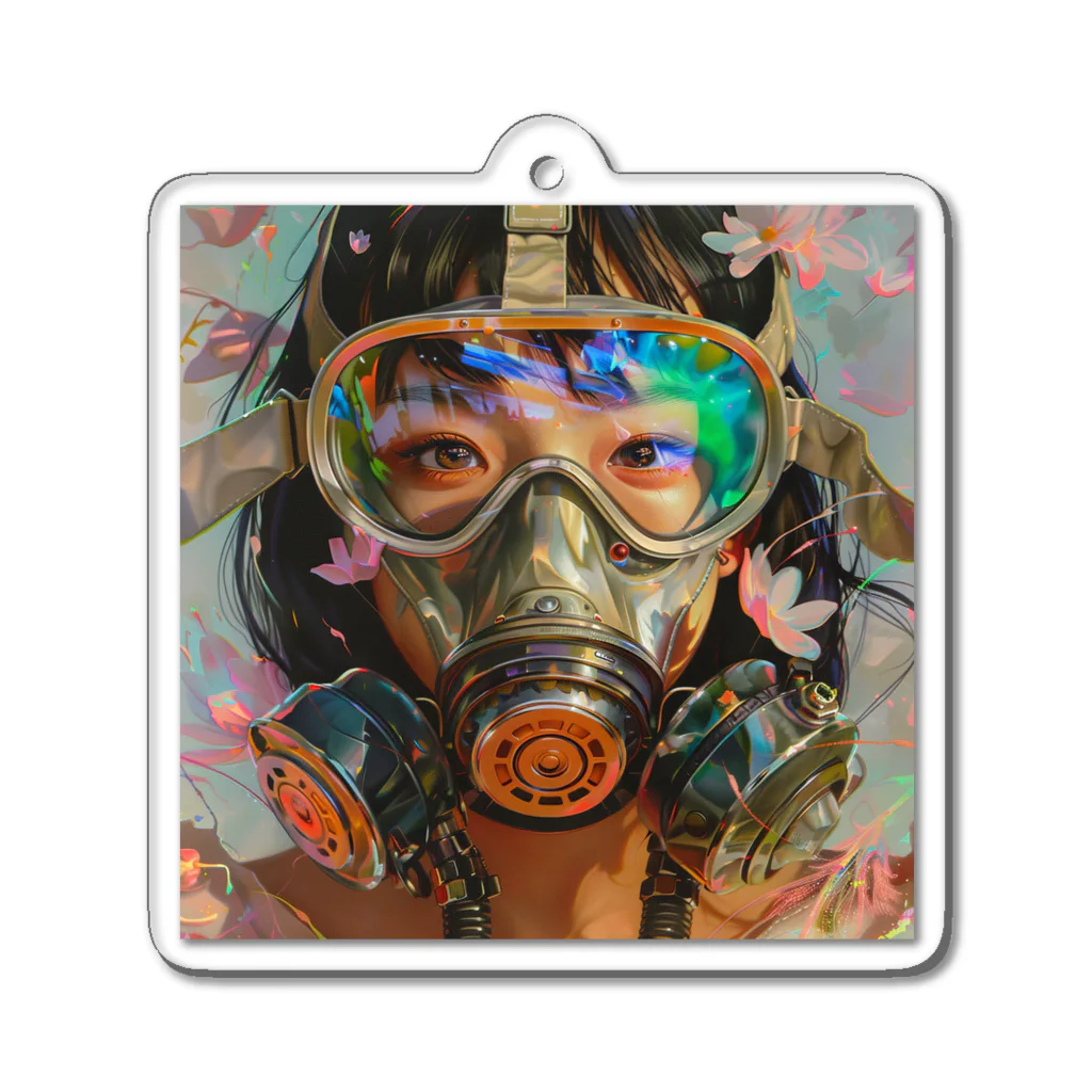 ガスマスク gasmaskのgasmask girl spring 2024 Acrylic Key Chain