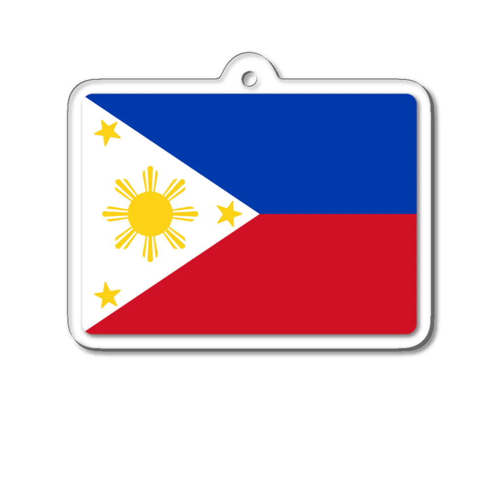 お絵かき屋さんのフィリピンの国旗 Acrylic Key Chain