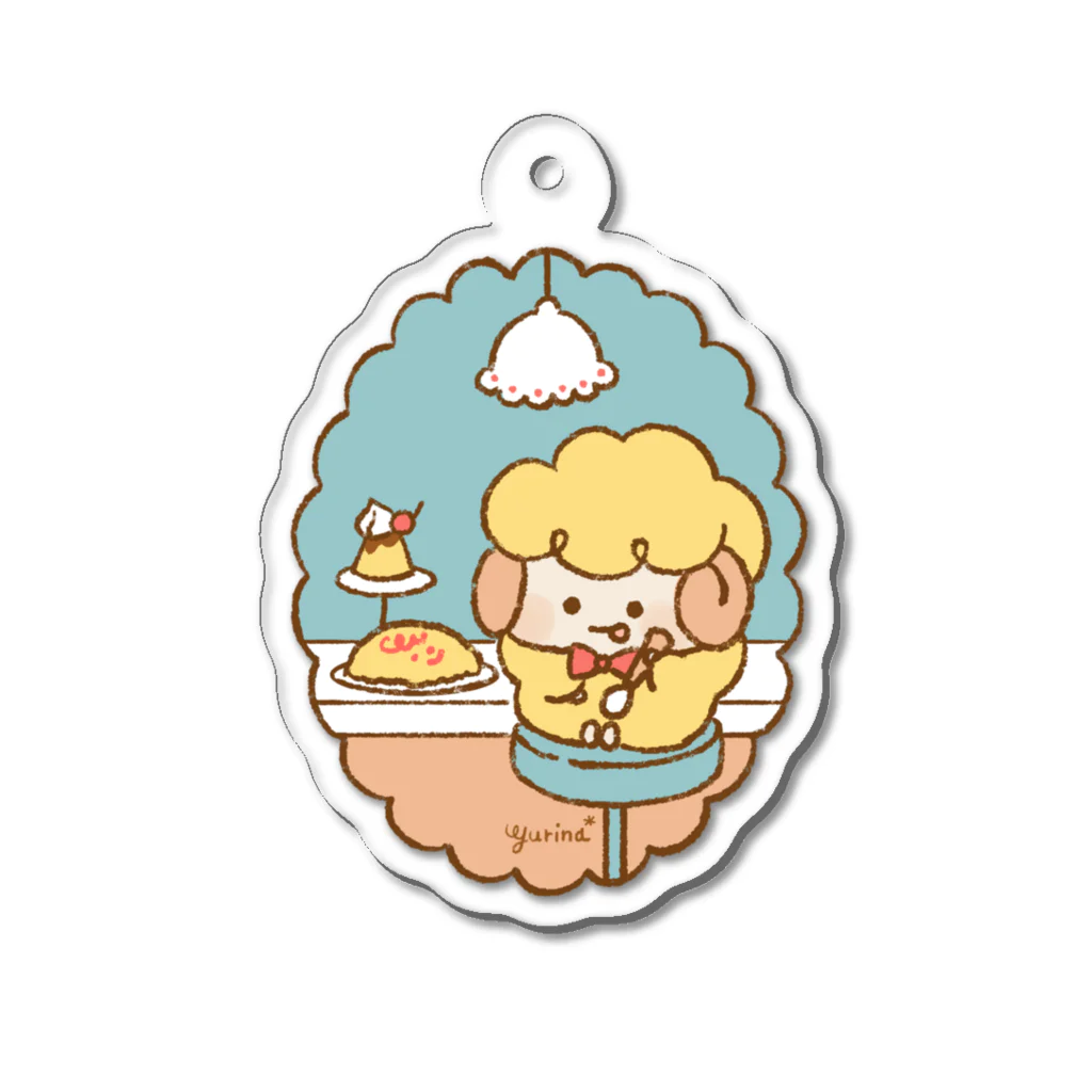 Yurina*🧡illustrationの食パンとひつじ-まったりひつじ- Acrylic Key Chain