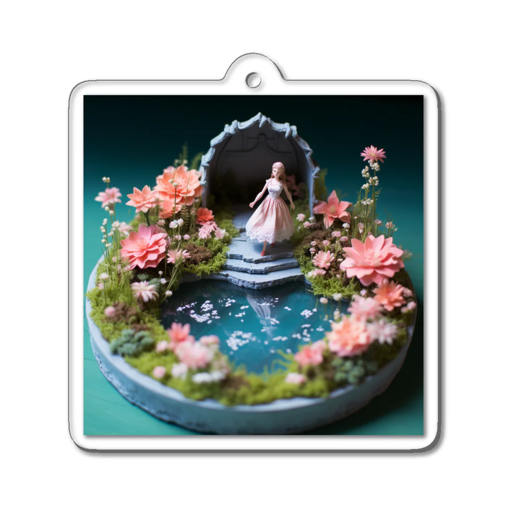 AQUAMETAVERSEの花を飾るインテリア　なでしこ1478 Acrylic Key Chain