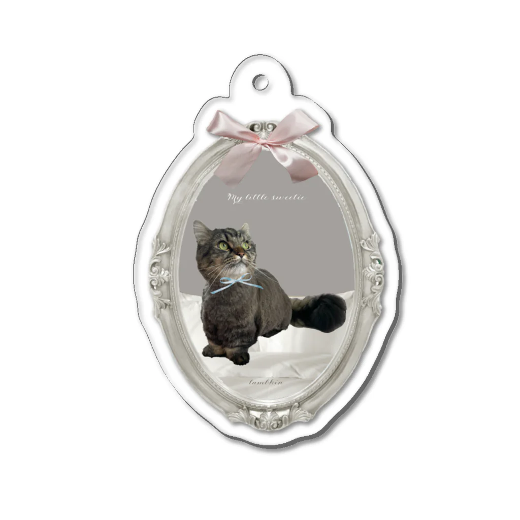 そぼろのプリント屋さんのメロディック・キャット・リボン・コレクション Acrylic Key Chain