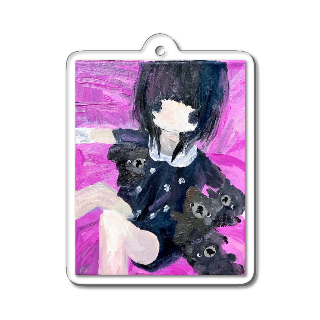 ハンドメイド愛やさんの桃色の夢熊♡キミ Acrylic Key Chain