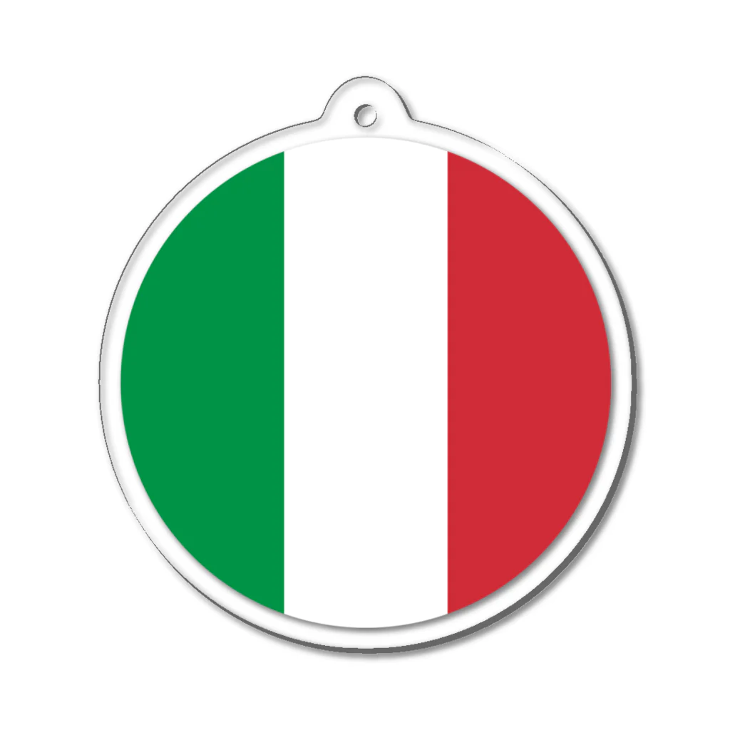 お絵かき屋さんのイタリアの国旗 Acrylic Key Chain