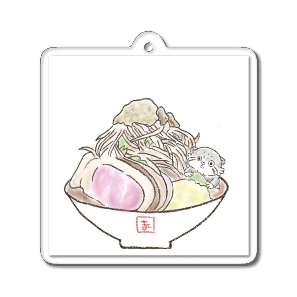 まぬけまぬるのまぬけまぬる（じろー/白） Acrylic Key Chain