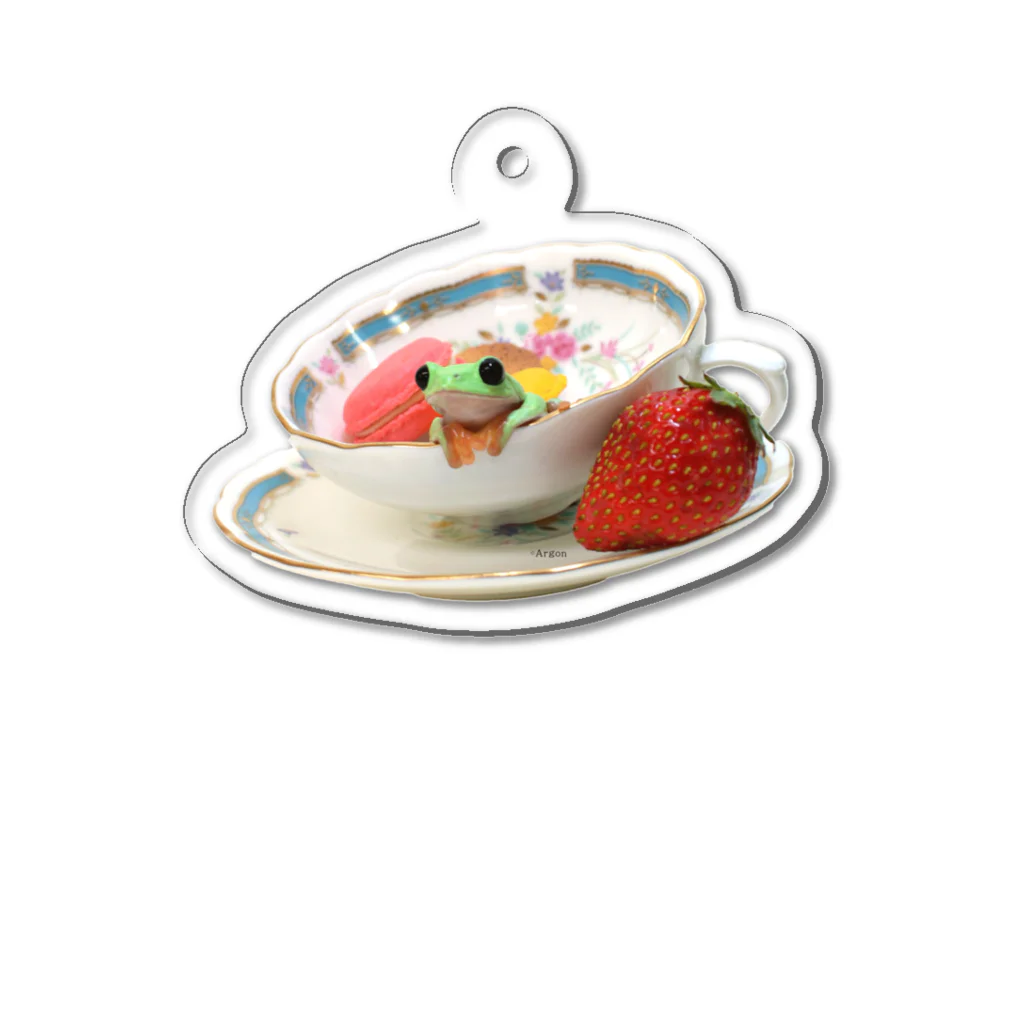 あるごんの美味しそうなモレレットアカメアマガエル Acrylic Key Chain