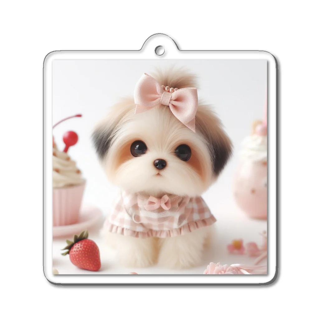 koumeiのかわいい子犬 Acrylic Key Chain