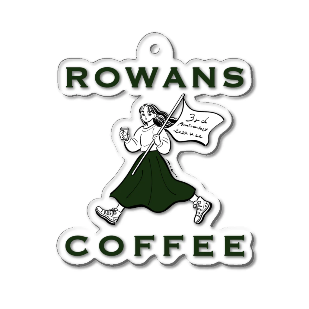 Rowans coffee のRowans coffee 3周年 アクリルキーホルダー