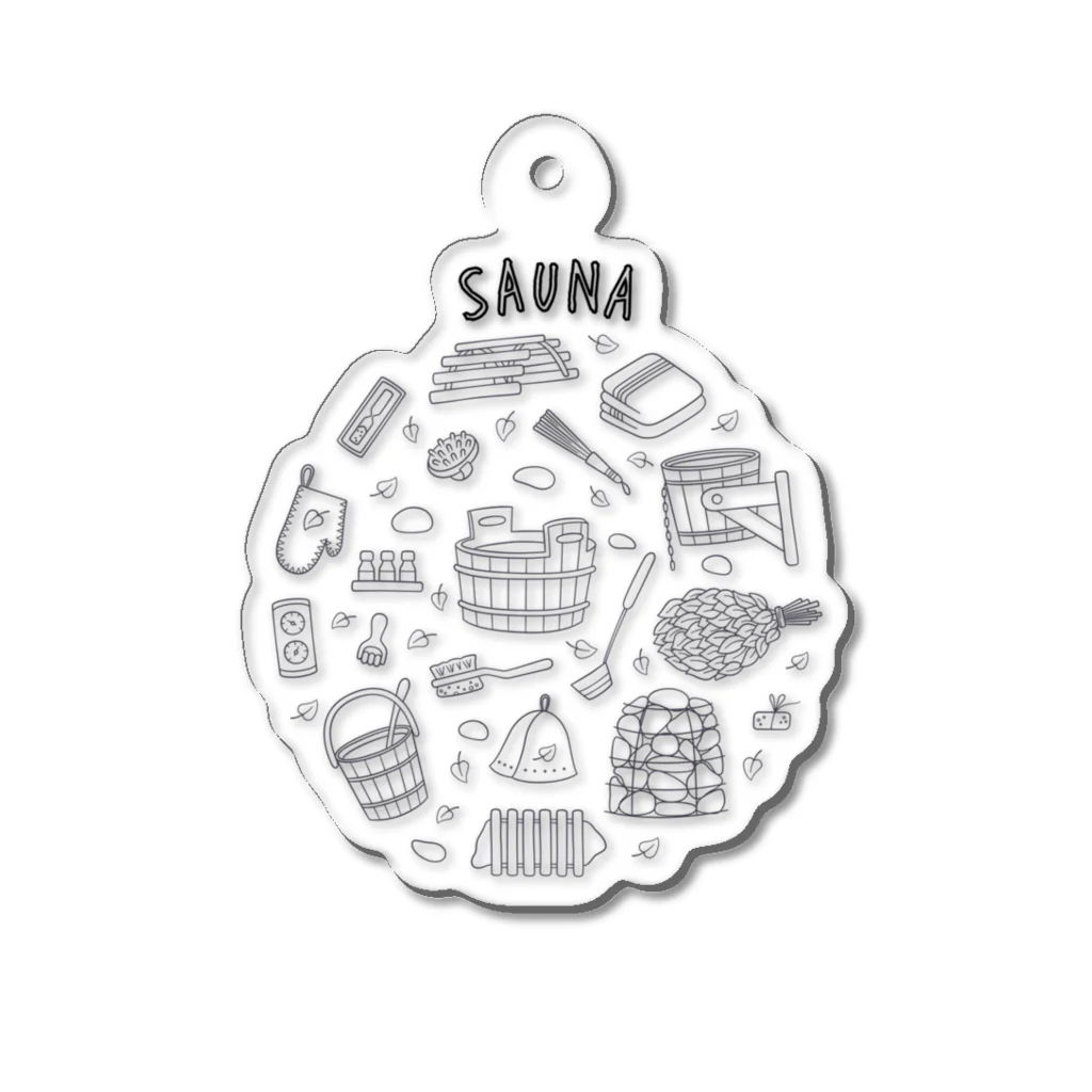 QOL↑shopのSAUNA  world Acrylic Key Chain