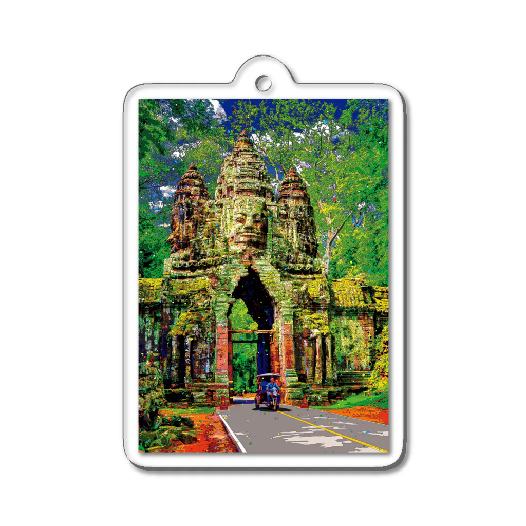 GALLERY misutawoのカンボジア アンコール・トムの北大門 Acrylic Key Chain