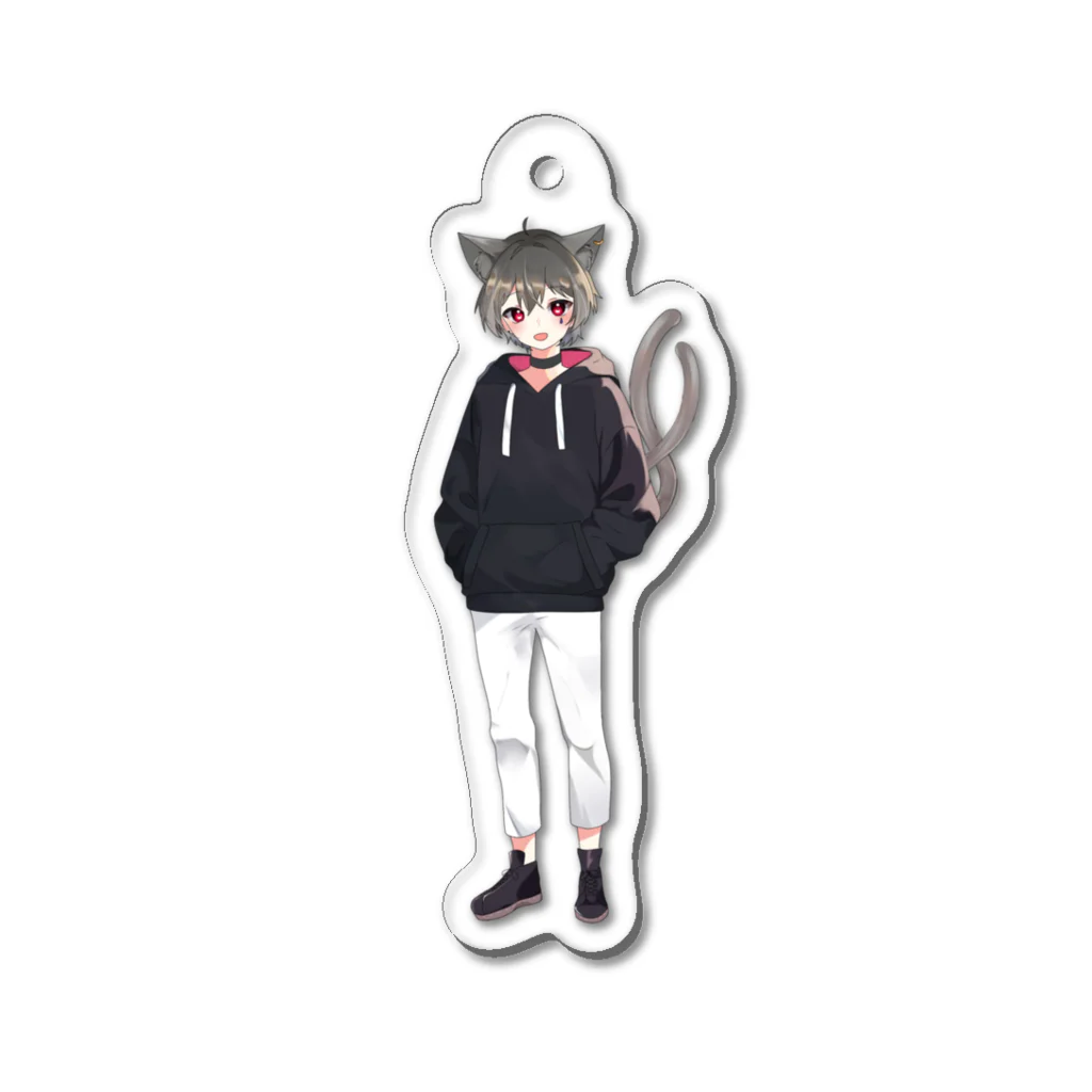 変異猫アダムグッズの変異猫アダム立ち絵 Acrylic Key Chain