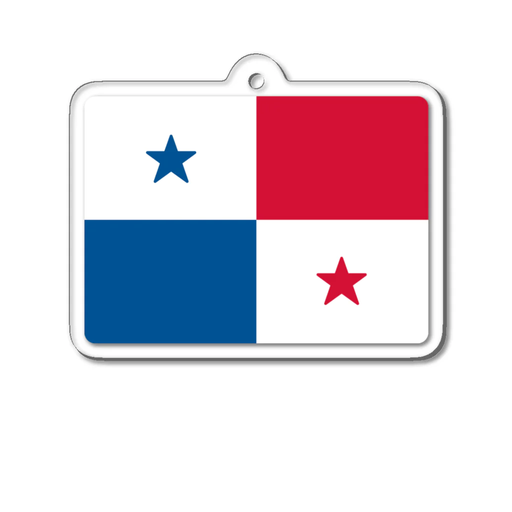 お絵かき屋さんのパナマの国旗 Acrylic Key Chain