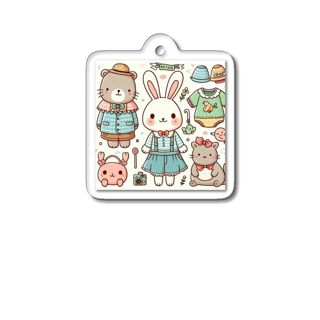 moyasi_777のanimals Acrylic Key Chain