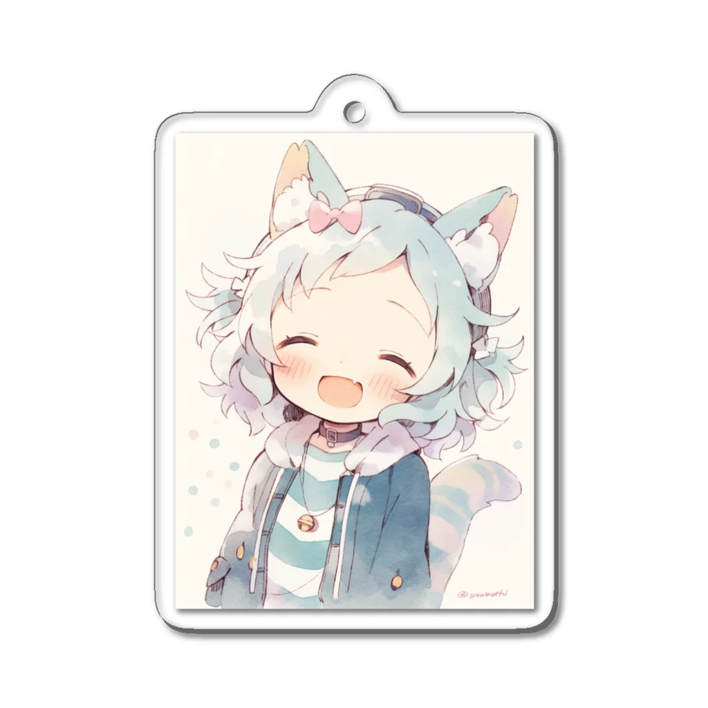 Online/Ojiyのシロミミちゃん Acrylic Key Chain