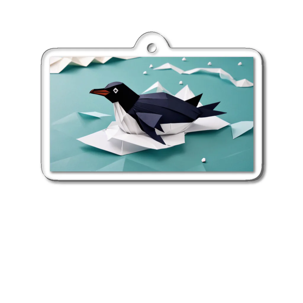 hinasoyuの海氷滑ペンギンAI Acrylic Key Chain