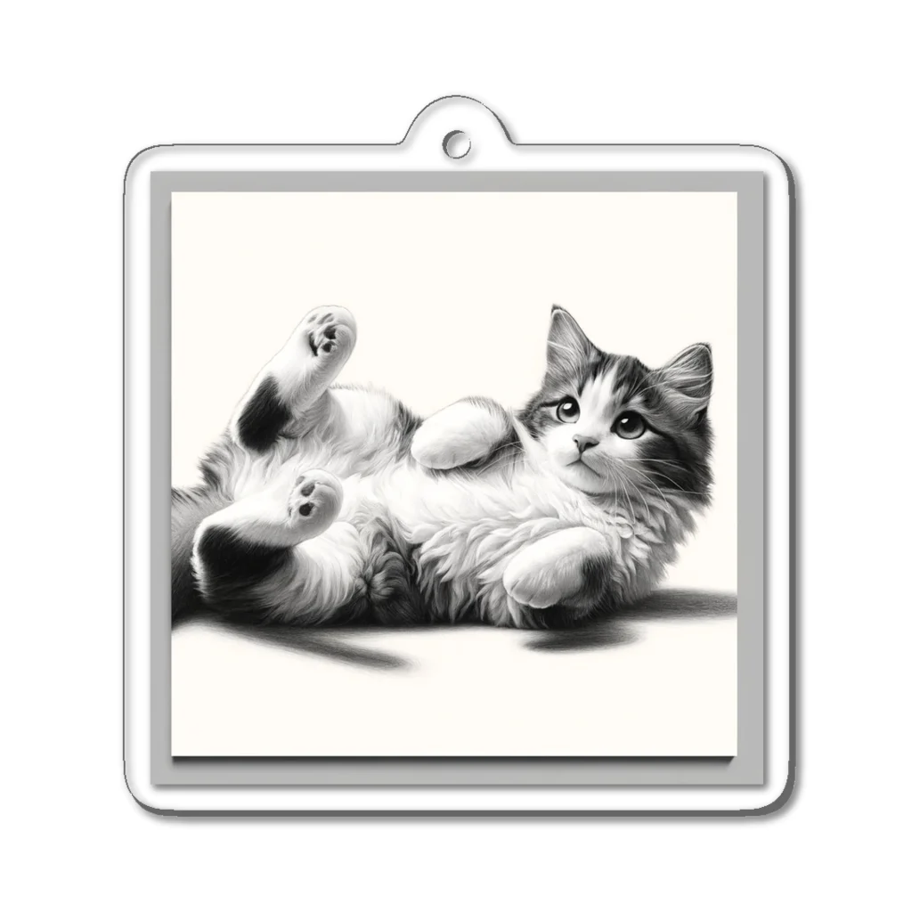 IKEDAYAのリラックスねこ Acrylic Key Chain