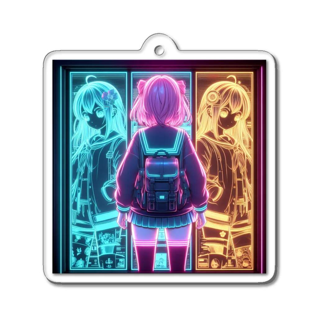 GIRLの双子の意思を継ぐ女の子 Acrylic Key Chain