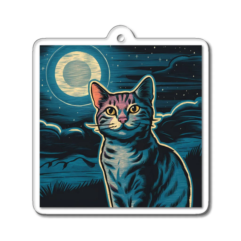 猫XショップX猫のポップ・キャット・デライト Acrylic Key Chain