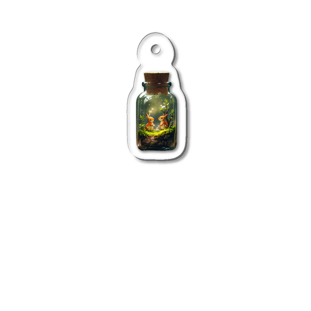 suke-maruruの小瓶の中の森 Acrylic Key Chain