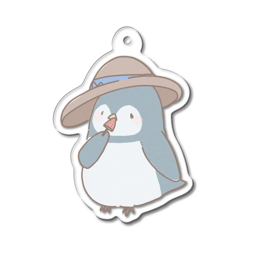 ゆずぷるの夏のペンギンさん（雑貨） Acrylic Key Chain