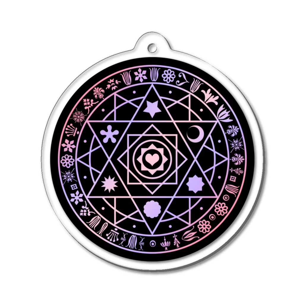 闇の光公式ショップの守護の魔法陣 Acrylic Key Chain