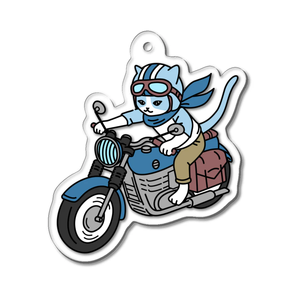 QROOVYのFUN ON A BIKE（文字無し） Acrylic Key Chain