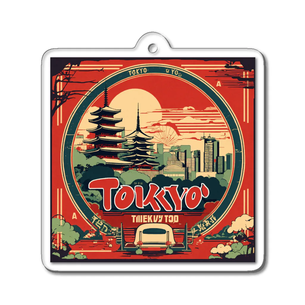 hotgoods shopの東京っぽいロゴ Acrylic Key Chain