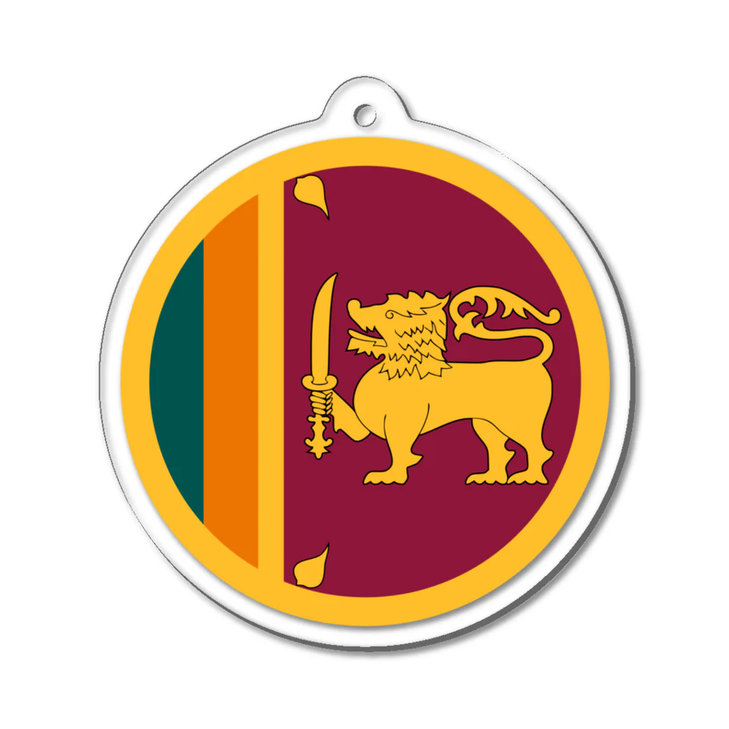 お絵かき屋さんのスリランカの国旗 Acrylic Key Chain