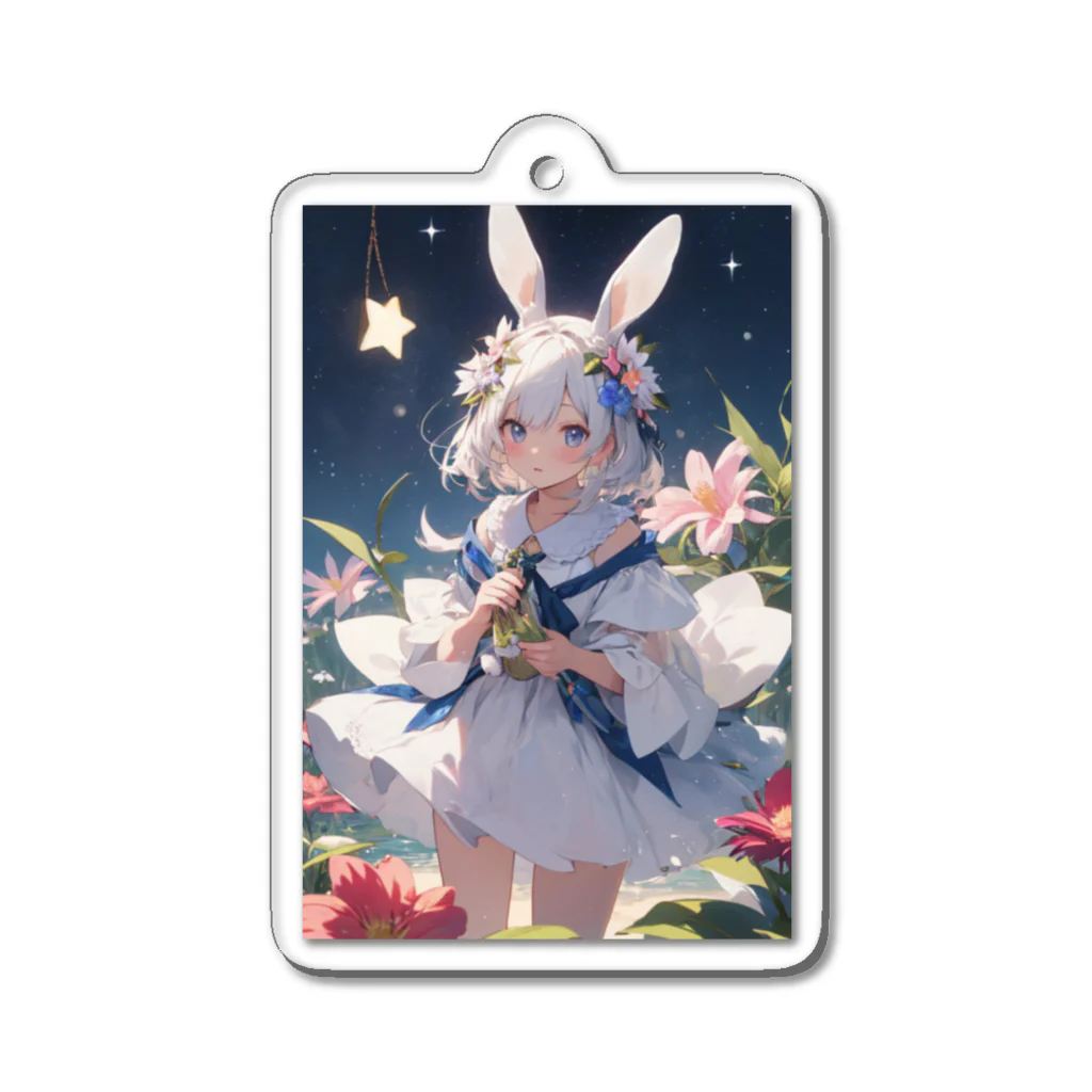 ワークショップ Artemisの夜空のウサちゃん Acrylic Key Chain