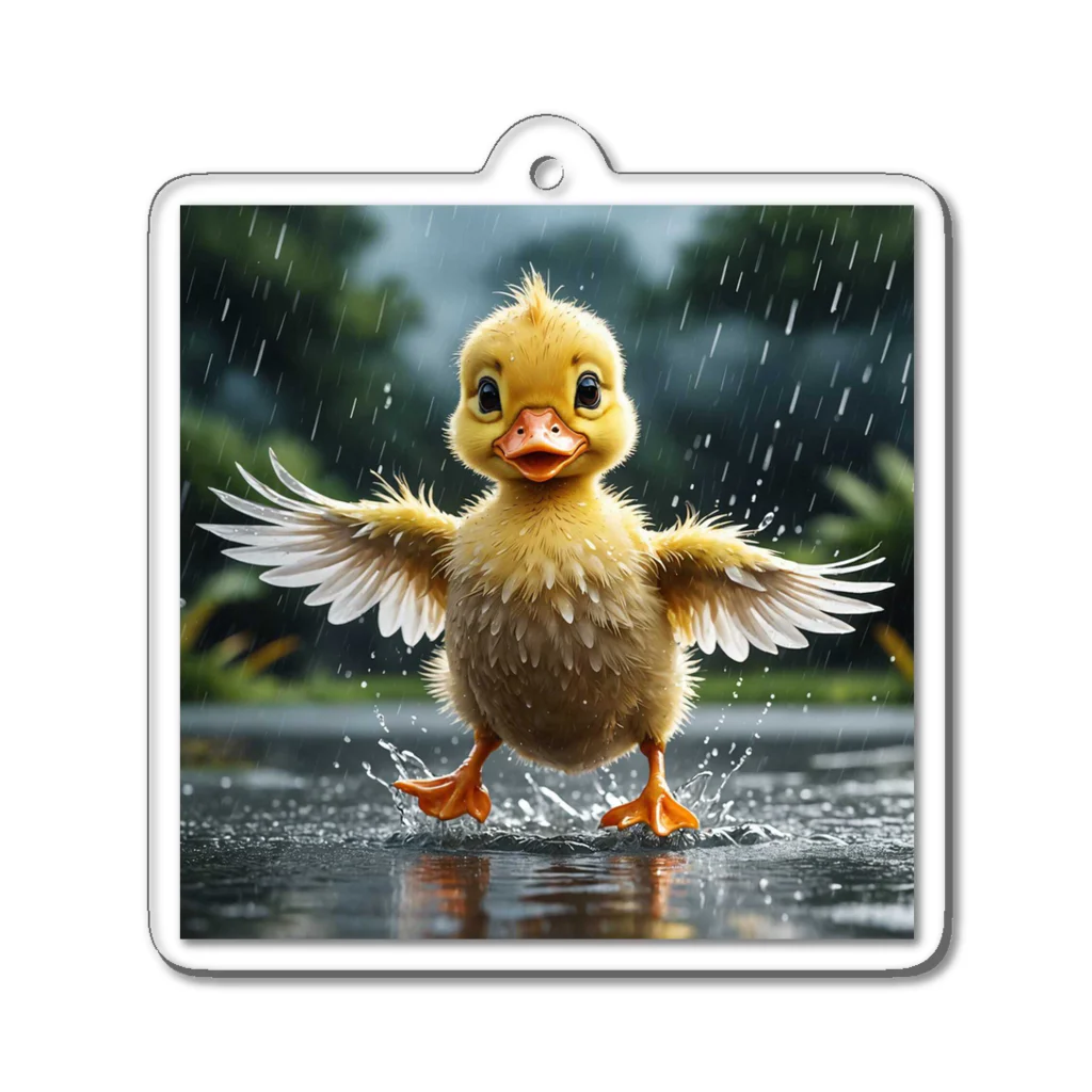 Enchanted Charm EmporiumのRaindrop Duckling ("レインドロップダックリング") アクリルキーホルダー