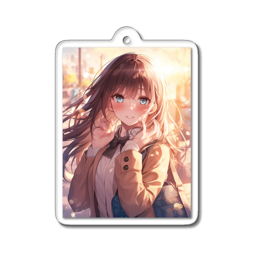 AQUAMETAVERSEの少女の恋思い　なでしこ1478 Acrylic Key Chain