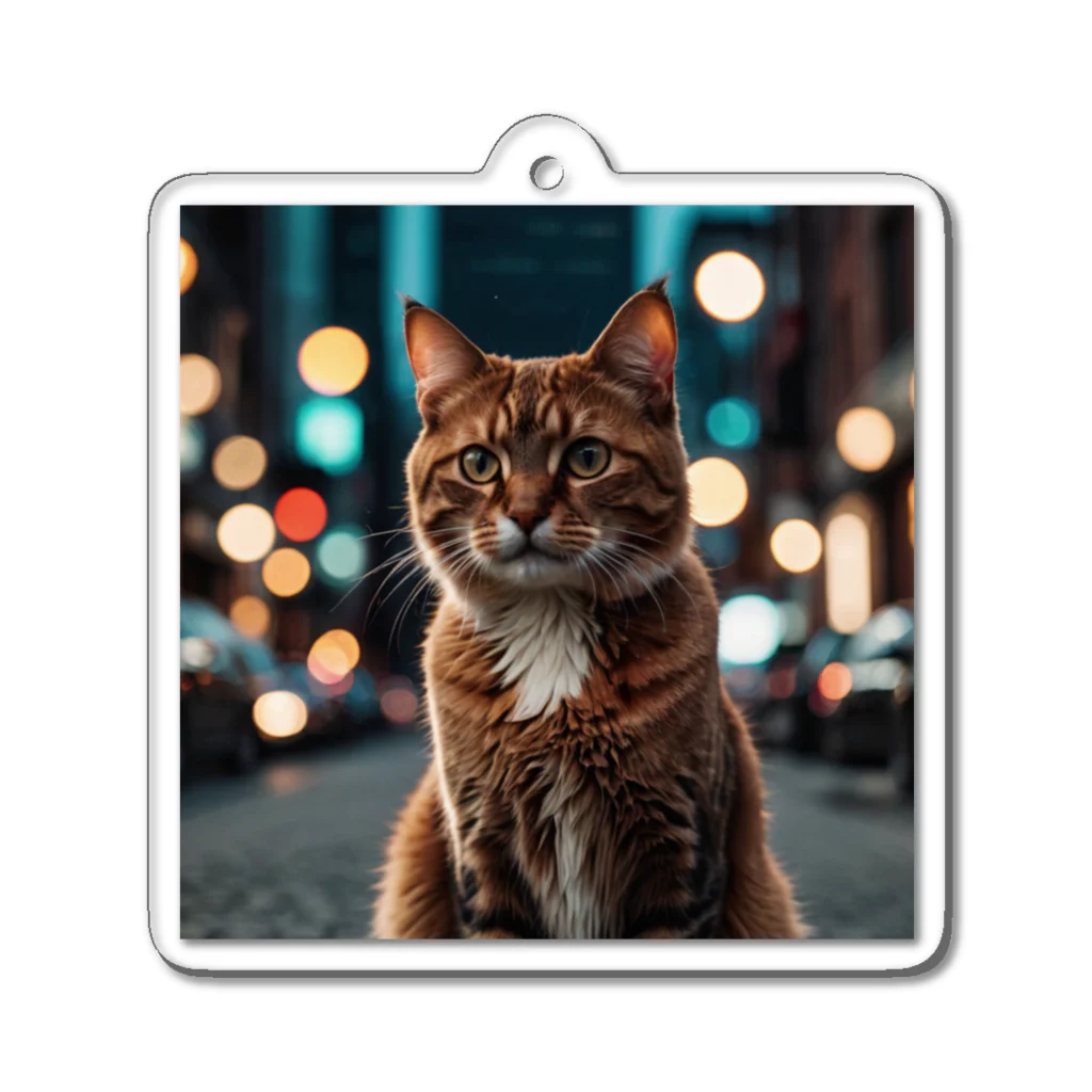 AI Design Labの勇敢な猫 Acrylic Key Chain