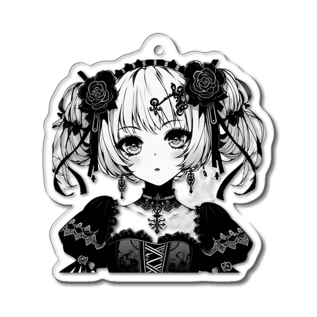 悪魔キャンディのモノクローム・エレガンス Acrylic Key Chain